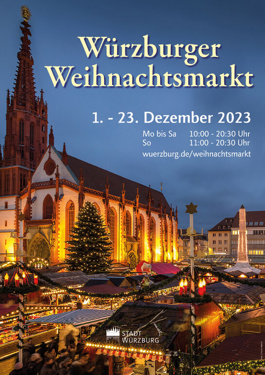 23-10-30_Weihnachtsmarktplakat_2023 Copyright CTW Congress Tourismus Würzburg, Stadt Würzburg