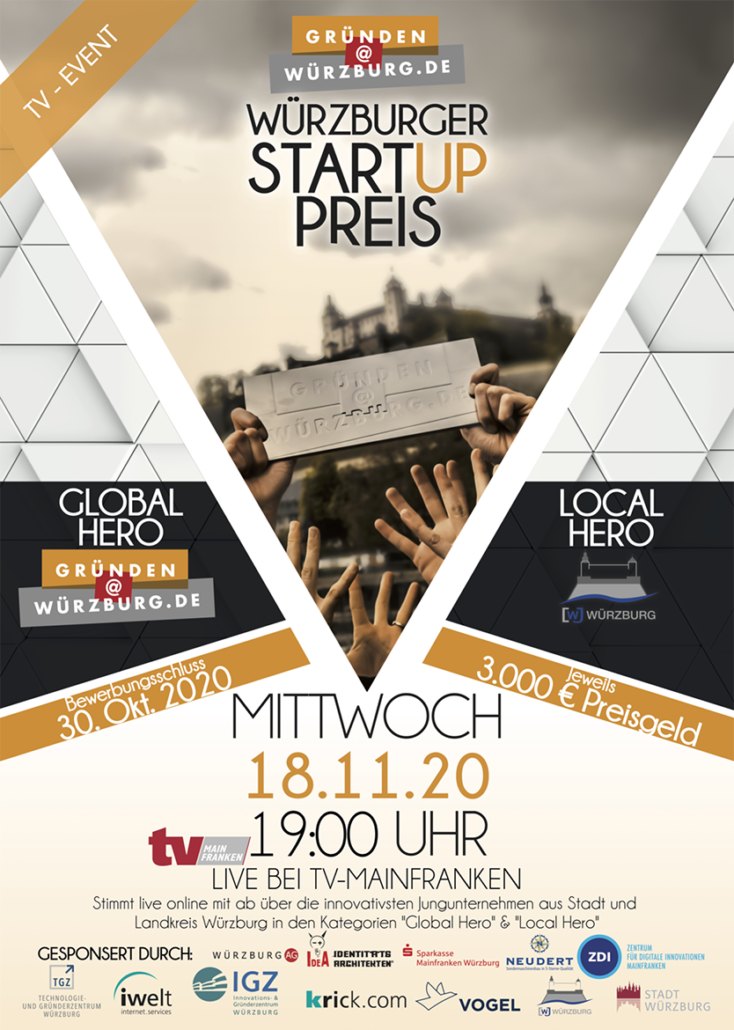 Startup Preis 2020 Plakat