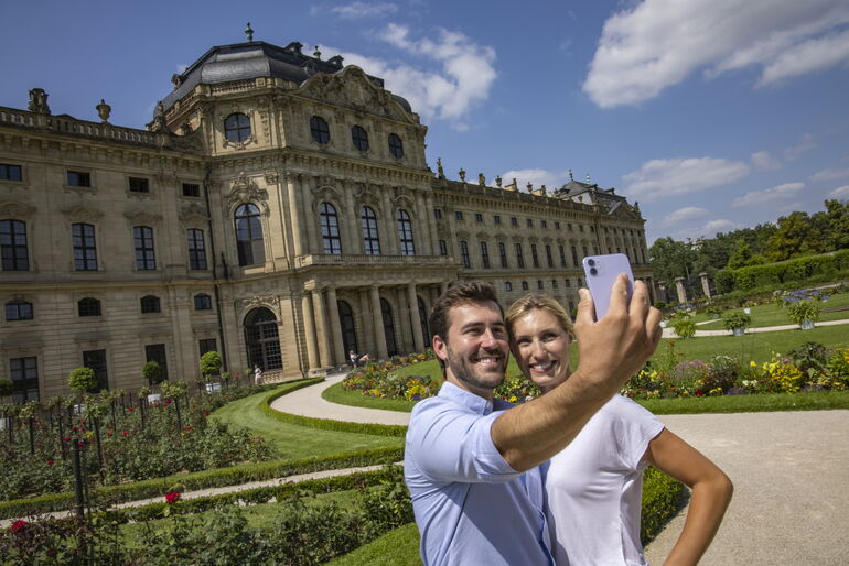Selfie im Hofgarten der Residenz