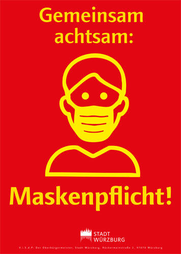 Plakat Maskenpflicht